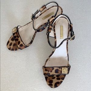 Cow Hair Leopard Print Heel